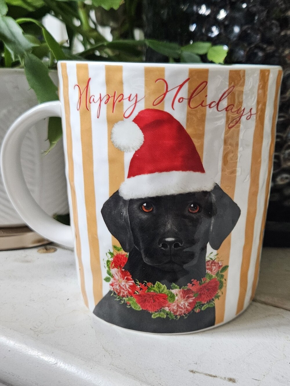 208 Park Black Lab Happy Holidays Large Sized Coffee Mug, NEW - GIFTABLE! - Picture 4 of 6